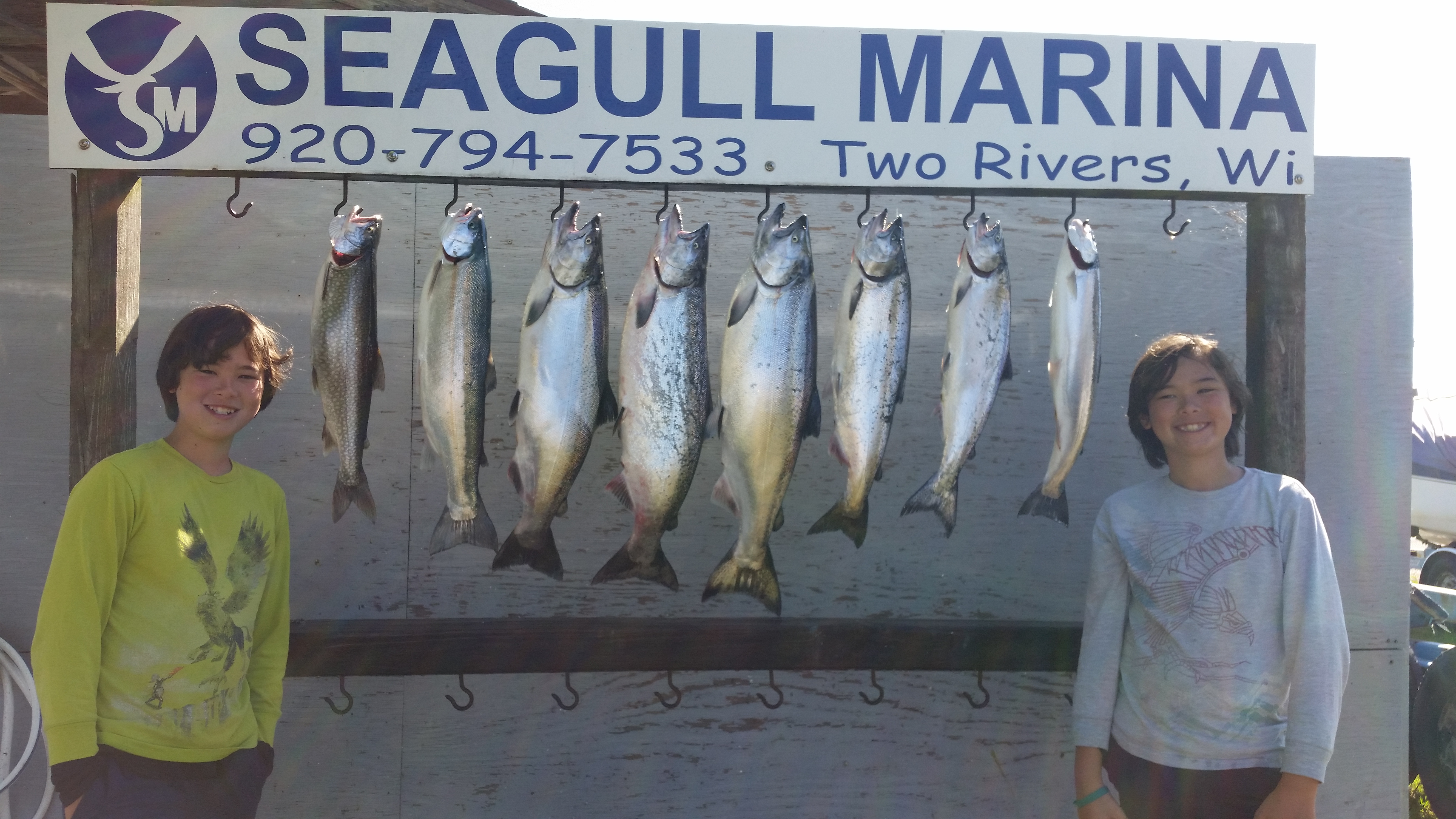 Salmon charter fishing on Lake Michigan Lake Michigan including