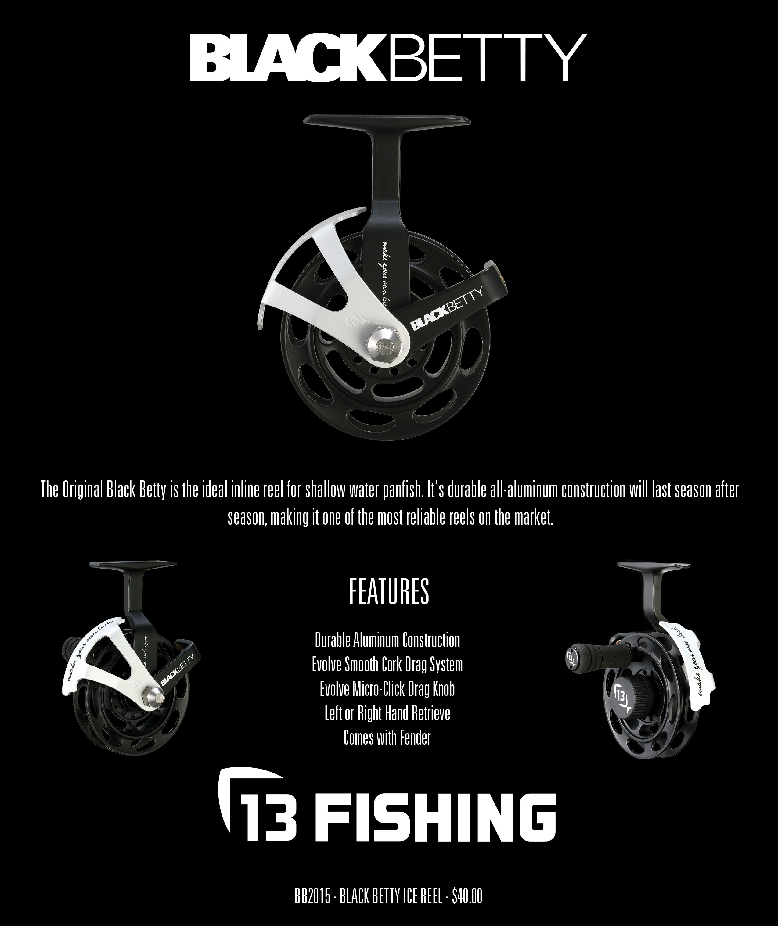 Eagle Claw Inline Ice Reel with Smooth Teflon Drag, for Ice Fishing #ECILIR  47708738545
