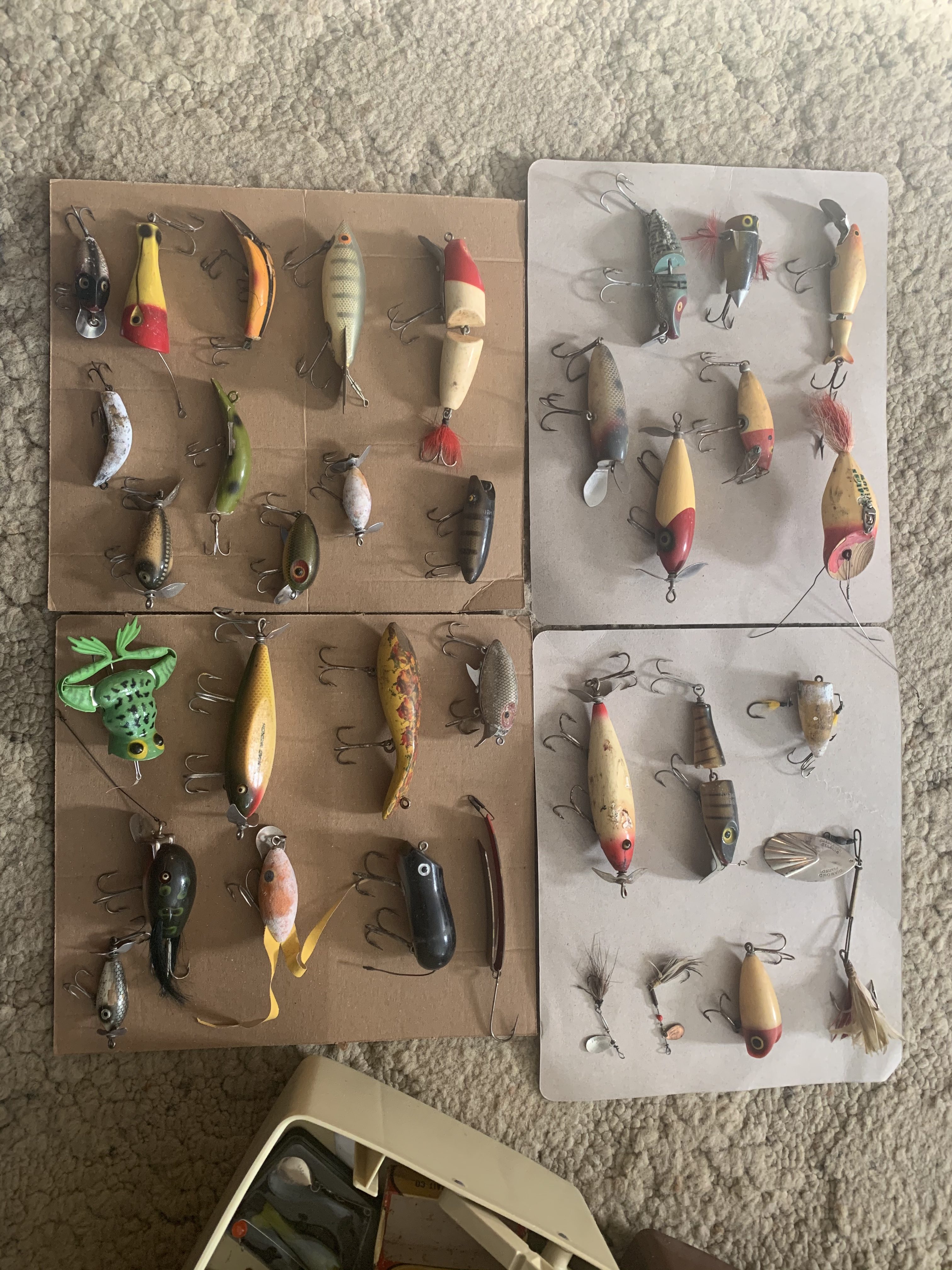 Misc Vintage Lures in Shadow Box