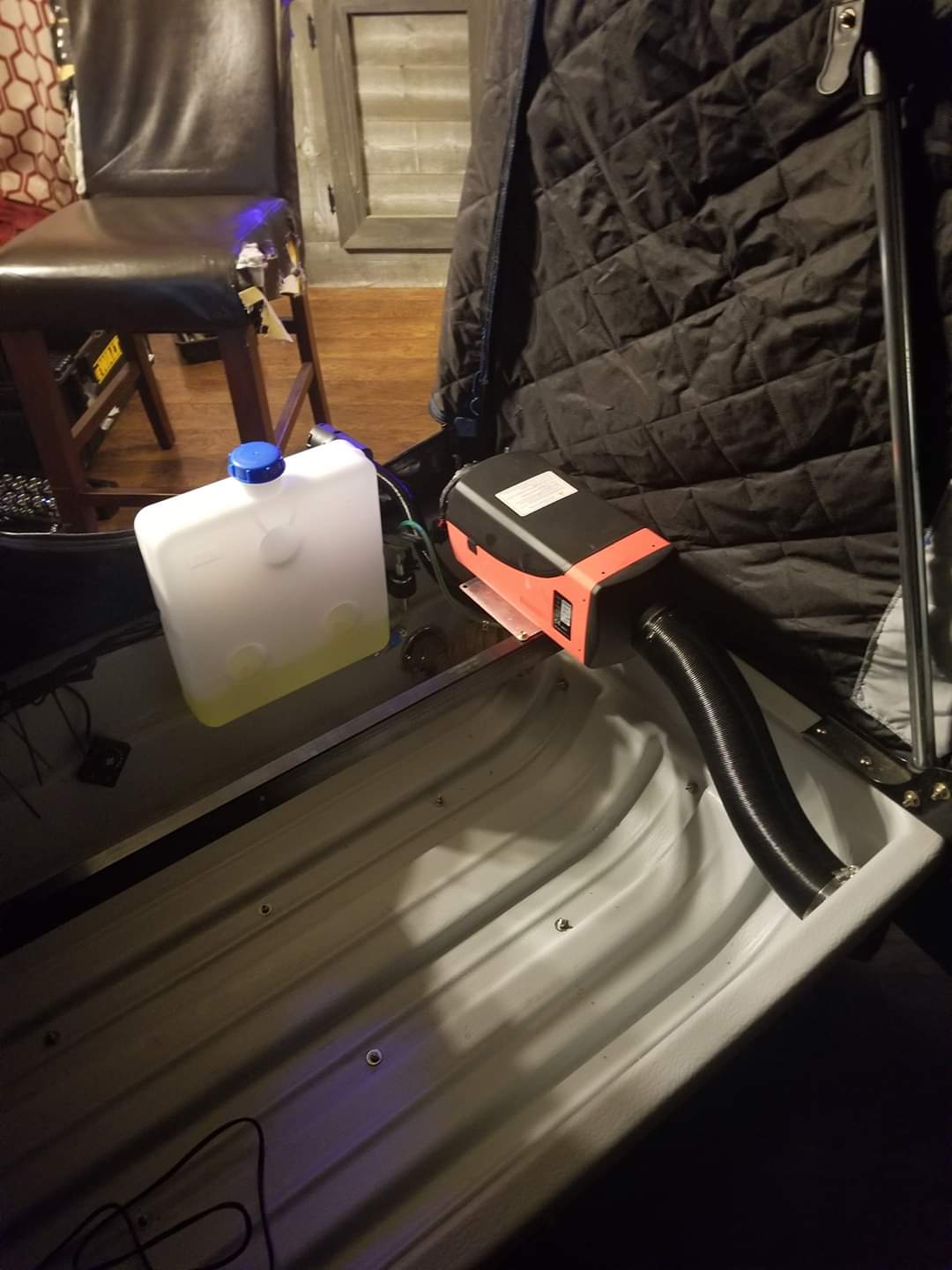 Using the VEVOR Diesel Heater while WINTER Camping Overnight on the Ice 