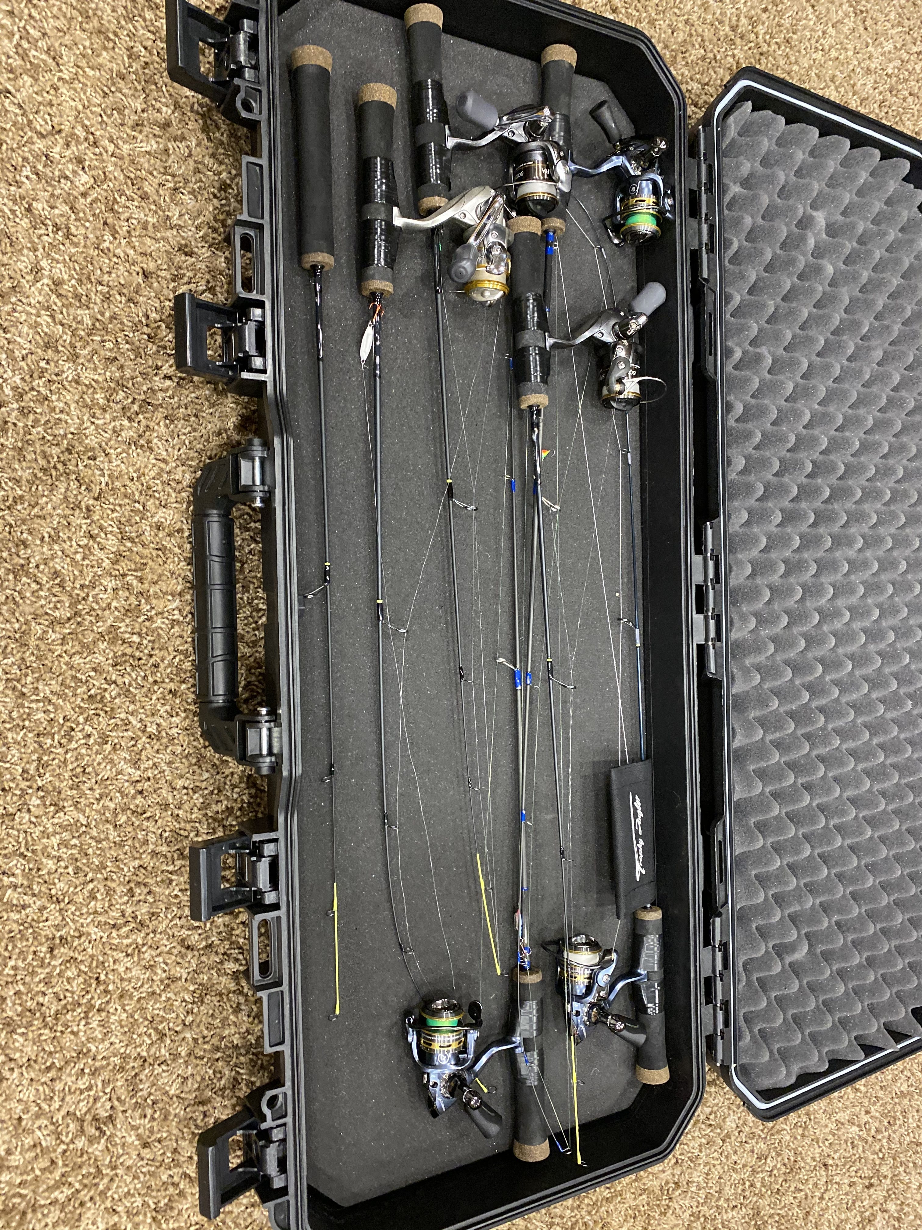 Trophy Angler Black Widow Hard-Sided Ice Rod Case – All Ice Fishing