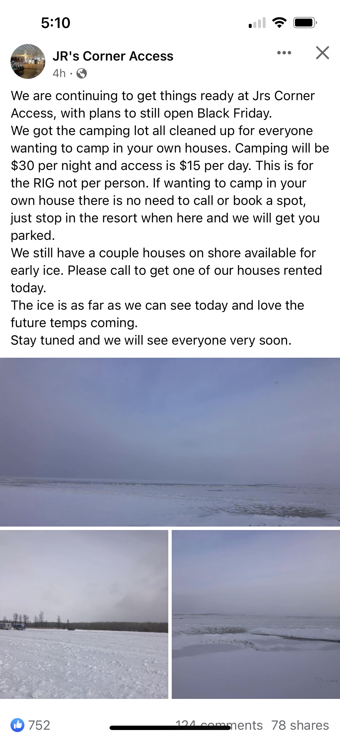 Red Lake MN Ice Fishing - Rental Sleeper Houses - Jr's Corner Access