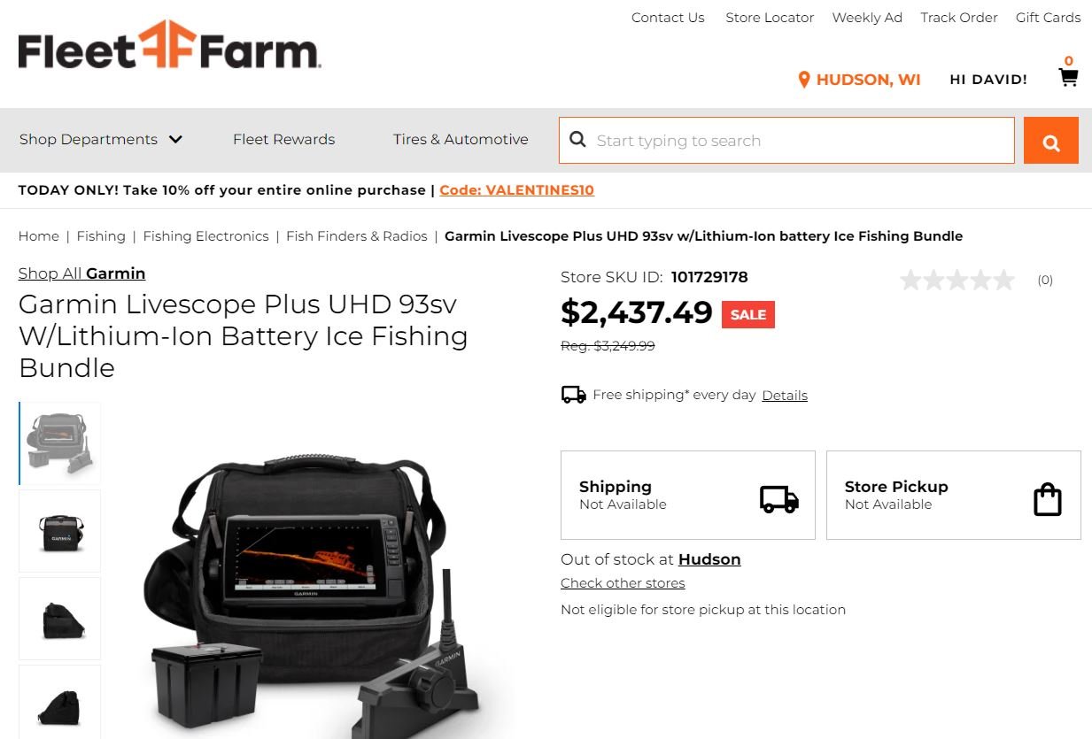 Garmin LiveScope Plus Ice Fishing Kit