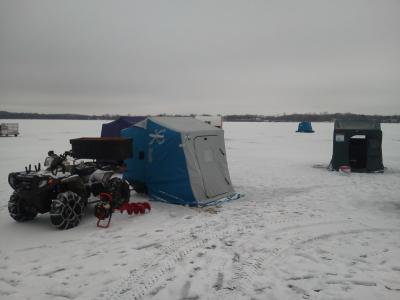 Ice Fishing with Snowmobiles